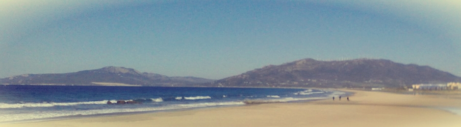 Playa de Los Lances en Tarifa con marea baja