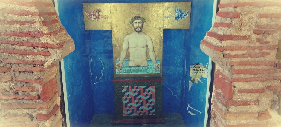 Cristo de los Vientos en el arco de la Puerta de Jerez